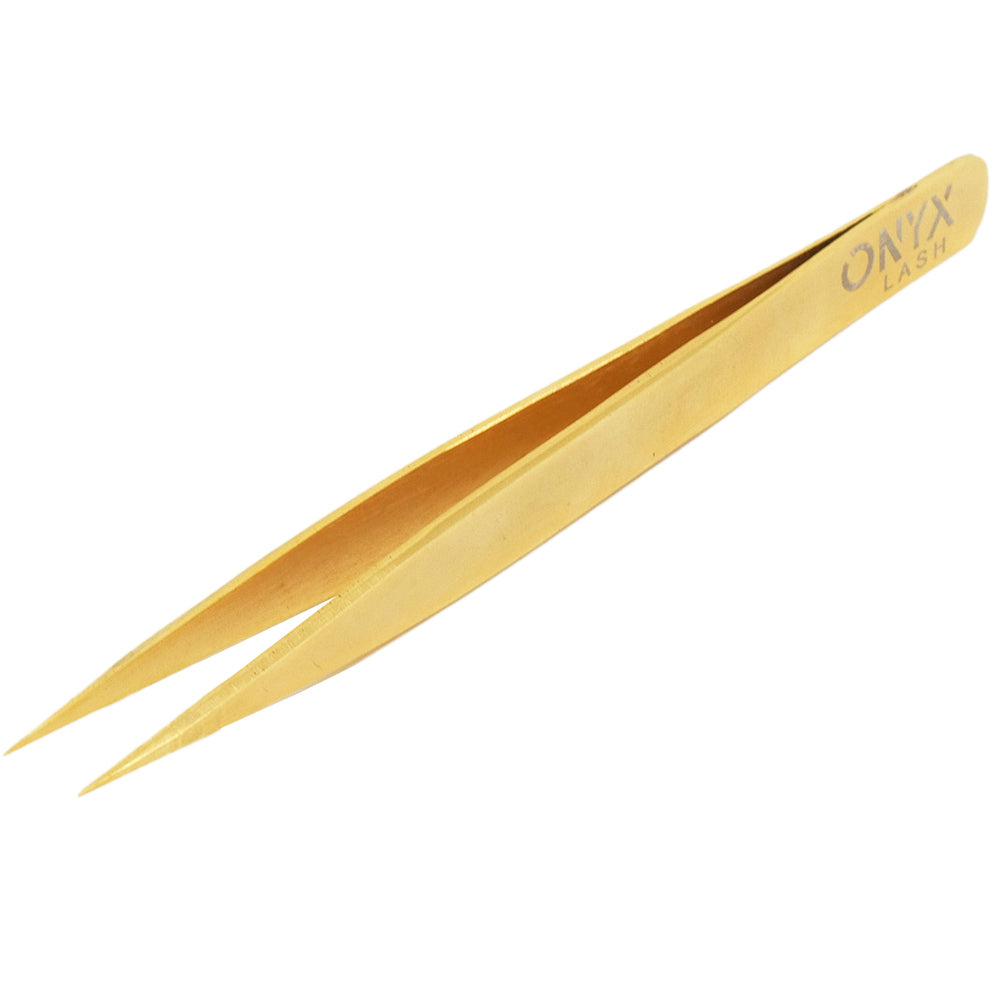 Pinza Dritta per Extension Ciglia - Gold Edition